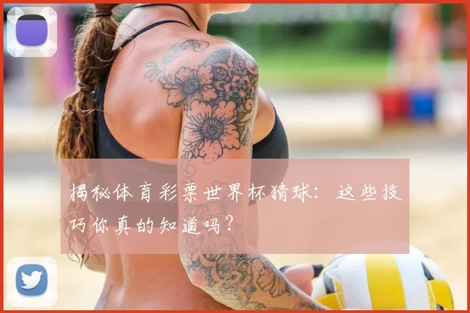 揭秘体育彩票世界杯猜球:这些技巧你真的知道吗?